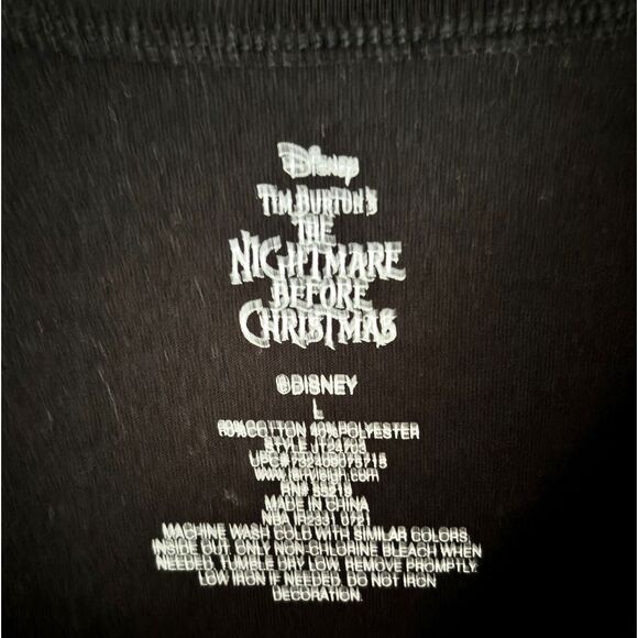 Disney Nightmare Before Christmas Woman L Jack Halloween Pocket Crop Tee #C - Picture 6 of 6